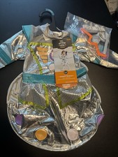 HYDE EEK INFANT ROBOT DRESS HALLOWEEN COSTUME, SILVER/BLUE 6-12 Months