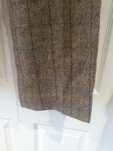 Handmade Wool Vintage Trousers Brown, Green & Red Tweed Check UK Size 14 - Picture 5 of 8
