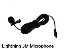 Lavalier Clip Type Lapel Lightning Microphone Record Personal Live 3 Meter Cable