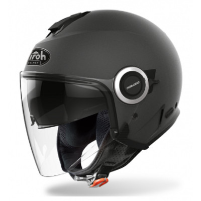 Helmet jet motorcycle long visor sun visor Airoh Helios matte anthracite