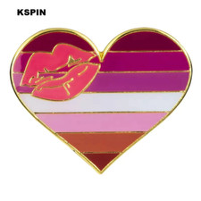 Lipstick Lesbian Pride Flag Lapel Pin FREE USA SHIPPING SHIPS FREE FROM USA P-18