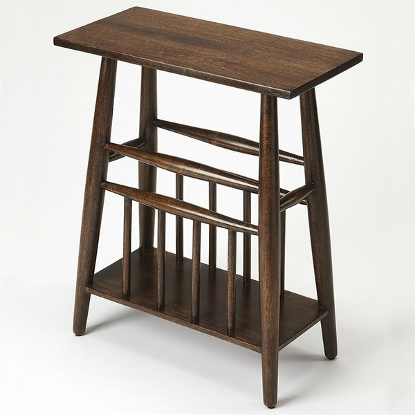Butler Modern Loft Rectangular Dark Brown Magazine Rack 4426140 for ...