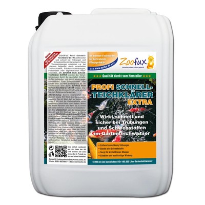 (6,00  /l) ZOOFUX Profi Schnell-Teichklärer EXTRA 5 L