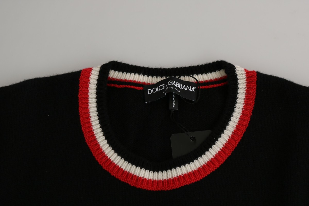 DOLCE & GABBANA Sweater Black Cashmere Pig of the Year Pullover
