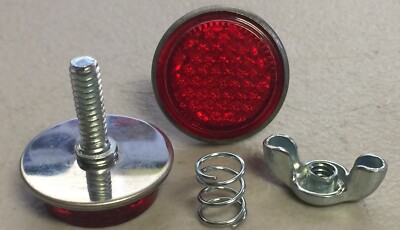 RED LICENSE PLATE HOLDING REFLECTOR SET (2 EACH)  (S1212)