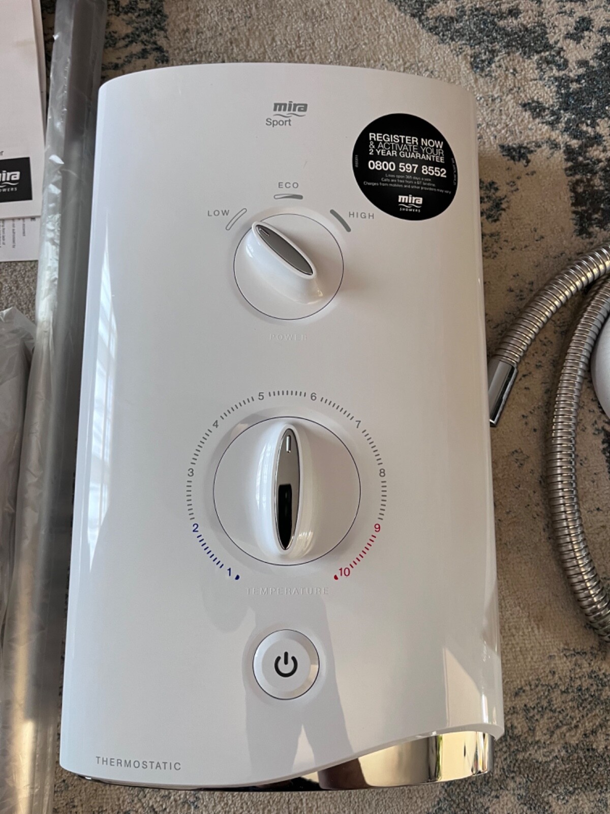 Mira Sport Thermostatic ShowerMixer Shower White 5013181059779 eBay