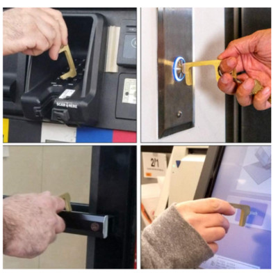 Kontaktloser Türschrank Tastaturöffner Schlüsselring