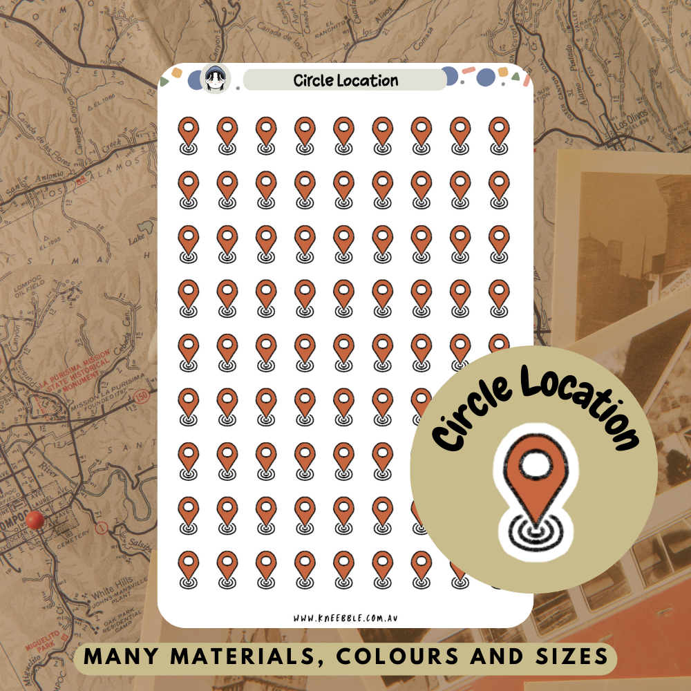 Circle Location Planner Stickers