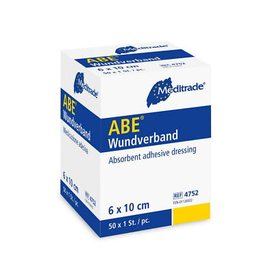 Meditrade ABE  Wundschnellverband einfach steril 5 x 7cm Pflaster 100 Stück