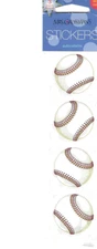 MRS GROSSMAN'S Flat Stickers Baseball School Sports Kids Summer Balls