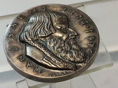 1976 NÜRNBERG HANS SACHS MEDAILLEN SILBER ENTWURF VEROI PRÄGUNG BAMBERGER - Bild 8 von 15