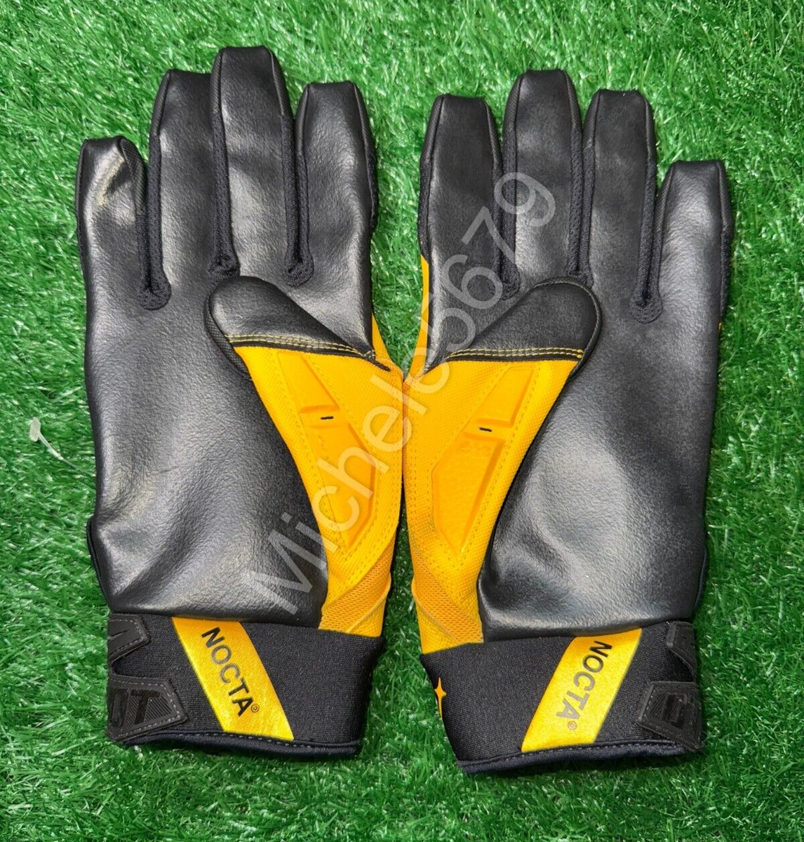 Nike Drake NOCTA D-Tack Lineman Football Gloves Yellow Black Size