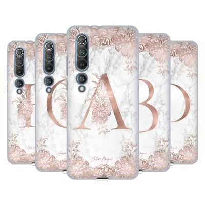 NATURE MAGICK ROSE GOLD MARBLE MONOGRAM SOFT GEL CASE FOR XIAOMI REDMI PHONES