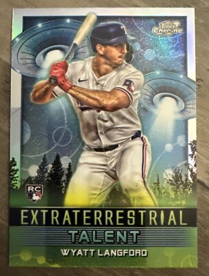 2024 Topps Chrome Cosmic Extraterrestrial Talent Rangers Wyatt Langford ET-16