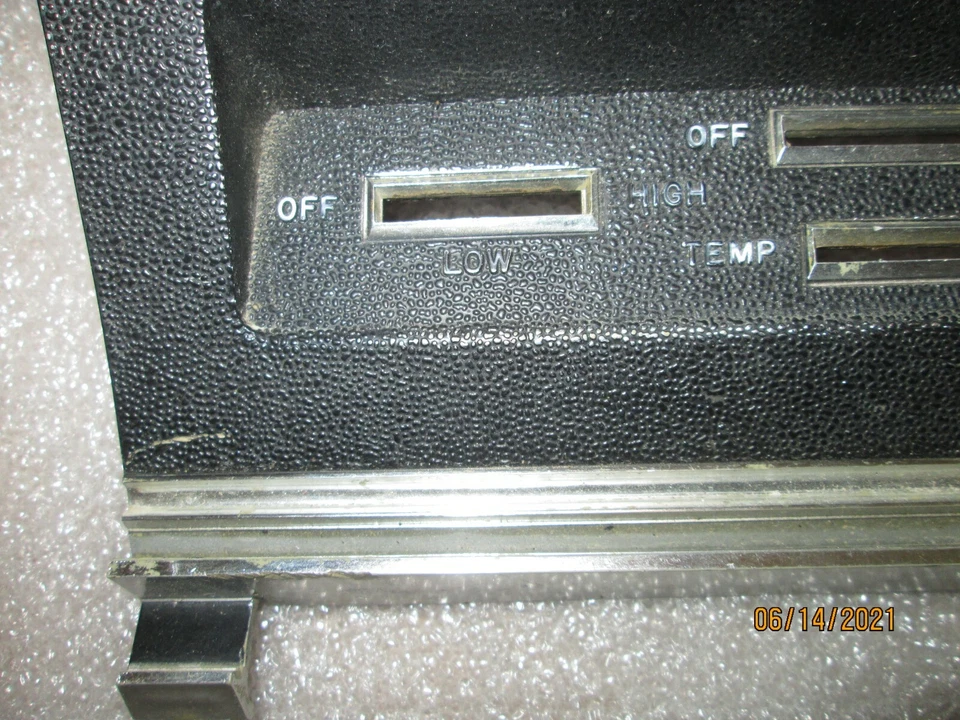 Dodge Dart 1967 control de calefacción radio borrar tablero bisel placa de ajuste original OEM Foto 4 de 4