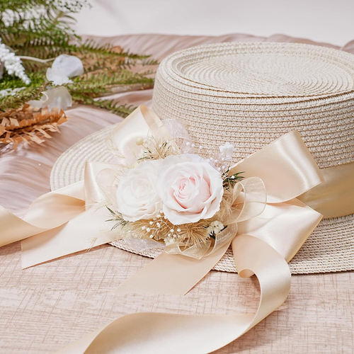 Nude Satin Ribbon 1 1/2 Inch 50 Yards Luxury Double Faced Ivory Silk Ribbon for - Picture 2 of 6