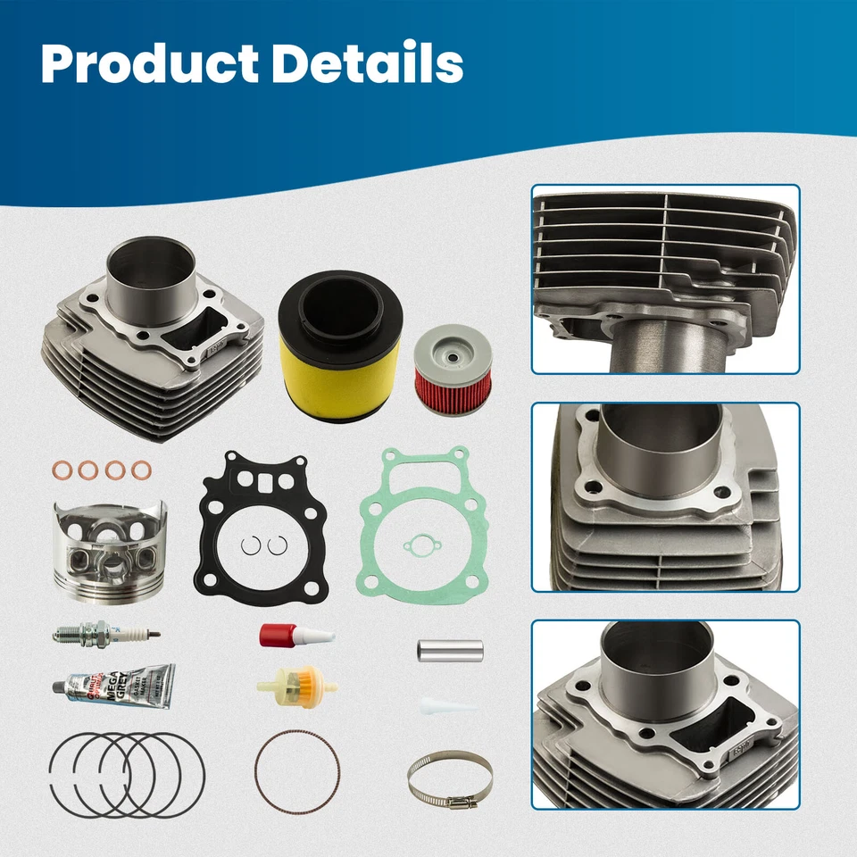 Kit de reconstrucción de extremo superior de junta de pistón de cilindro para Honda Rancher TRX350 2000-06 Foto 4 de 4