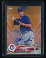 CHRIS SEISE 2018 TOPPS PRO DEBUT AUTOGRAPH ORANGE RC AUTO #/25 *RANGERS*