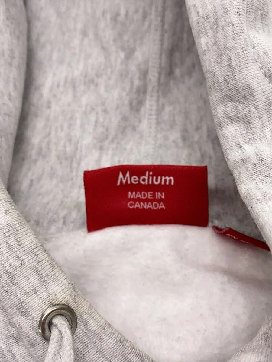 Felpa Supreme con cappuccio M cotone grigio usata