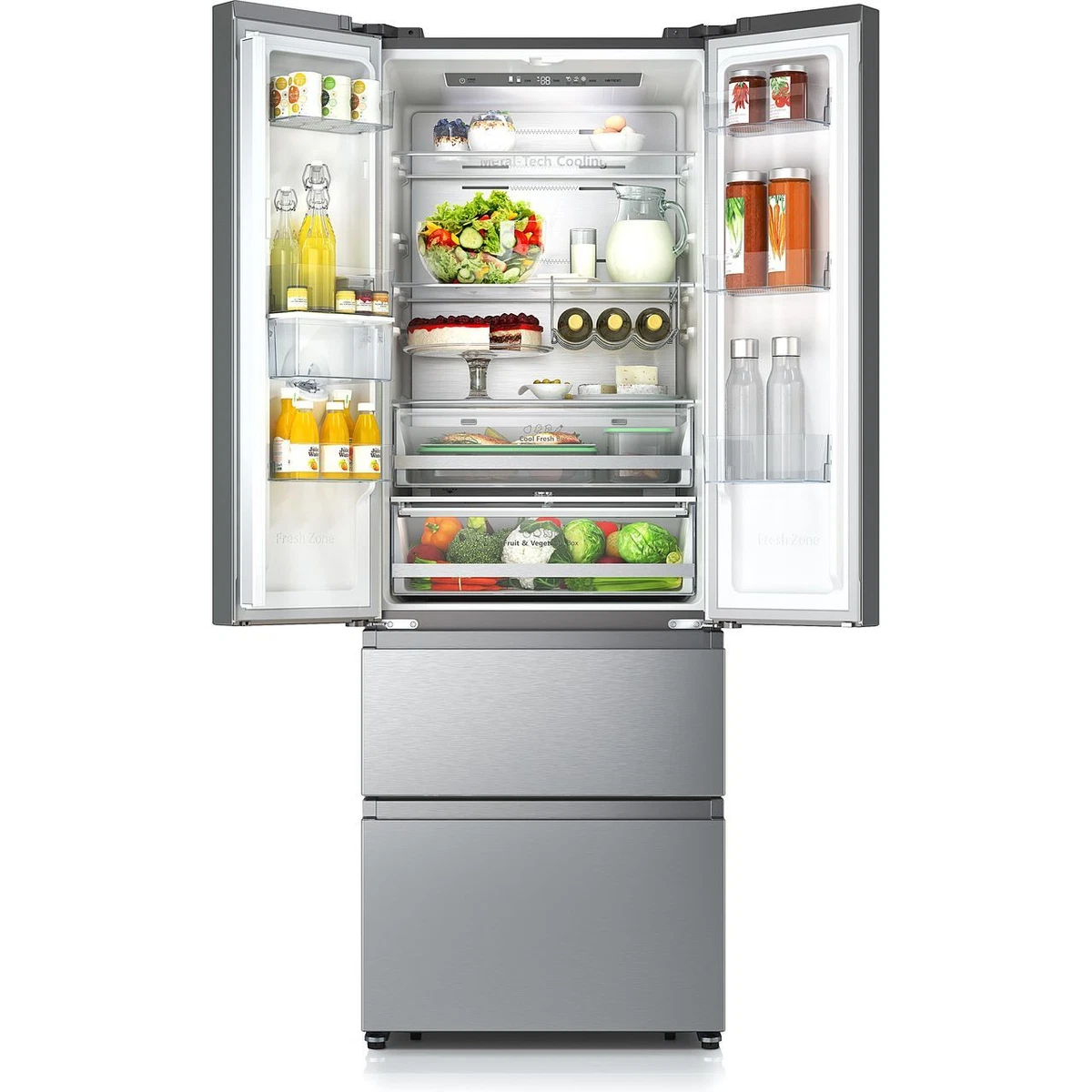 Hisense RF632N4WIE PureFlat 74cm American Fridge Freezer Stainless