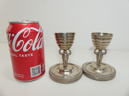 (ref288BN) Superb Antique Silver Plated Michelin Man Egg Cups - 第 8/8 張圖片
