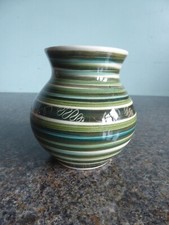 Vintage - Totland Bay / IOW Pottery / KAS - Small Vase - Green 