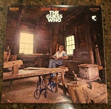 * GARRY PETERSON * signed album * THE GUESS WHO * SHARE THE LAND * 1