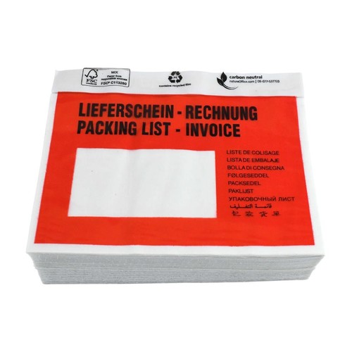 Delivery note pockets DIN C6 accompanying paper bags invoice pockets transparent - Picture 3 of 7
