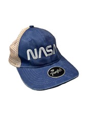 Women  s NASA Blue Baseball Cap Hat Pony Tail Back