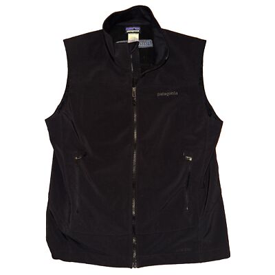 Patagonia Adze Polartec Vest Full Zip Company Logo Black Men's Large L