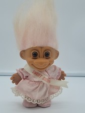 Vestido Vintage Russ SWEET SIXTEEN Troll Rosa Claro Pelo y Rosa con Faja