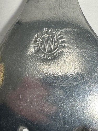 Vtg WILTON ARMETALE Pewter Tracy Porter PEACOCK Salad Serving Fork Spoon Set - Picture 10 of 14