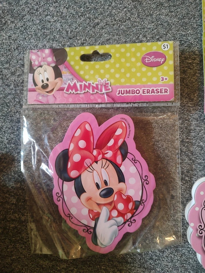 Conjunto de papelaria Minnie Mouse rosa Disney Jr material de volta às aulas para crianças 4 peças - Imagem 3 de 4