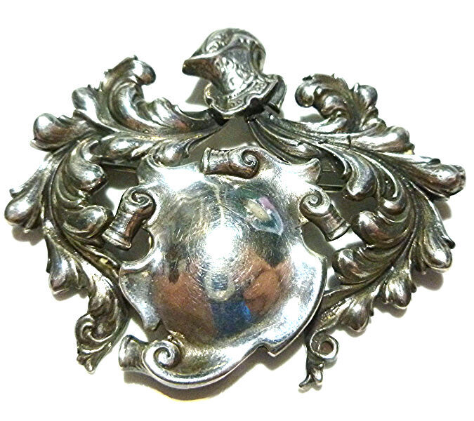 LARGE VINTAGE CINI STERLING SILVER KNIGHT WARRIOR SHIELD