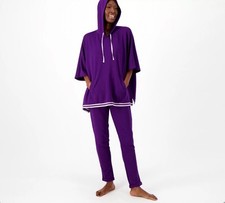 Hanes Marshmallow Knit Around The Town Lounge Set Size S Purple A520997