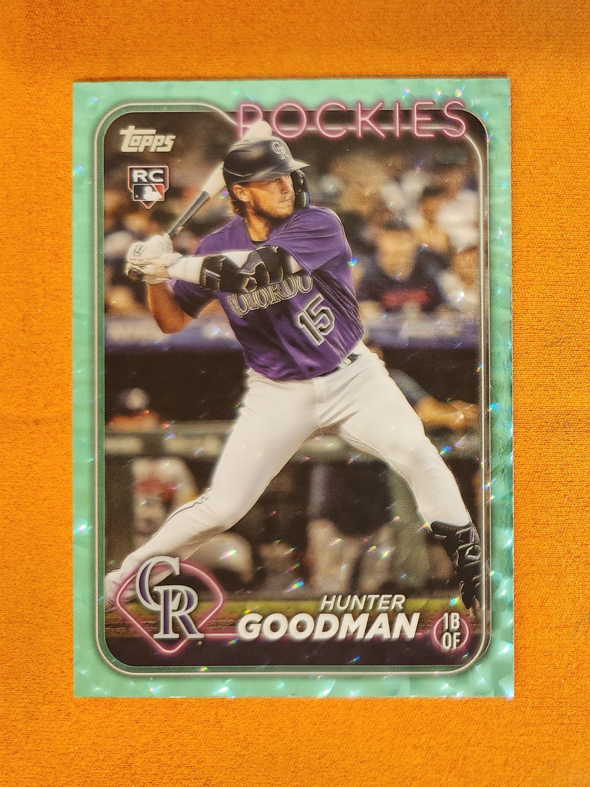 Hunter Goodman 2024 Topps series 2 rc 432 aqua foil/399