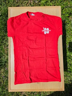 Trader Joes Small Red Long Sleeve T-Shirt Crew Neck 100% Cotton