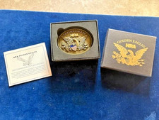Golden Eagles NRA Members Belt Buckle 2015 - Commitment to Freedom w/Box  Cert.