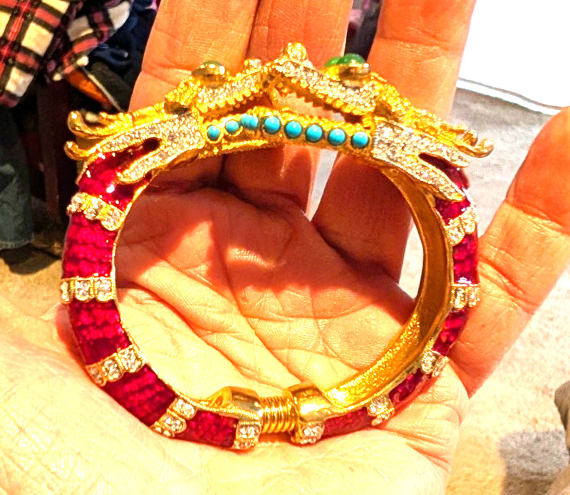 Kenneth J Lane double head red Dragon bracelet usa last one