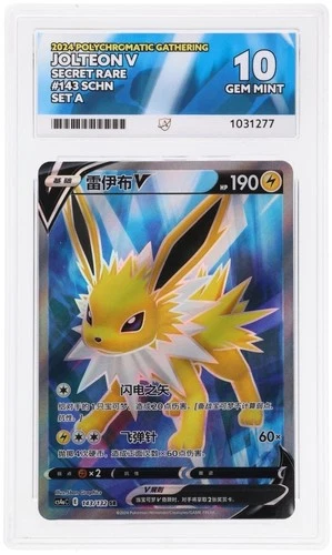 Ace 10 PERFECT SUB GRADES Jolteon V - 143/132 - Super Rare - Chinese CS4AaC