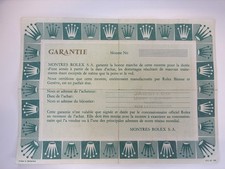 Rolex Garanzia Warranty Blank 100% Original Garantie 6263 6265 5513 Guarantie