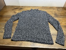 Ralph Lauren Fisherman Sweater Wool Blend Marled Knit Medium