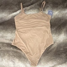 Auden Brown Adjustable Strap One Piece Women's Bodysuit Size L