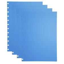 2 Set 11.8 x 8.5" A4 Discbound Notebook Cover, Blue