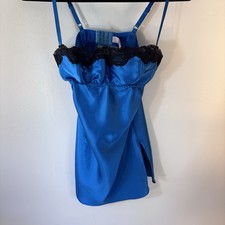 Victoria  s Secret Teal Baby Doll Lightly Padded Lingerie Size Small Adjustable