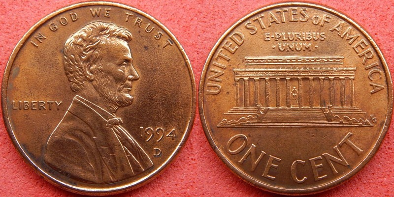 1994 D. Lincoln Memorial Cent / Penny - DDO / AU