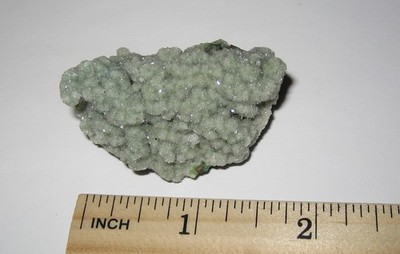 1.75'' SPARKLING GREEN CHALCEDONY CRYSTAL CLUSTER ON MATRIX FROM INDIA ~ 23.9g *4