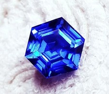 40 Ct Natural Blue Sapphire Hexagon Cut Flawless Certified Loose Gemstone