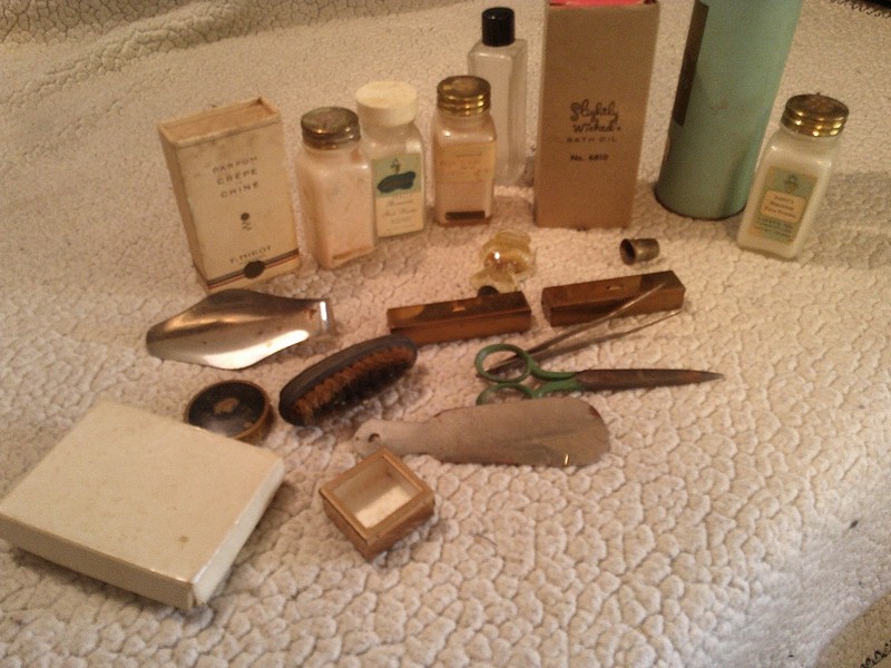 Lot of Vintage Cabnet Bathroom Items