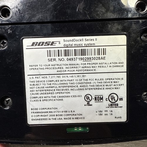 BOSE SoundDock Series II Musikanlage schwarz OHNE NETZKABEL - Bild 6 von 6
